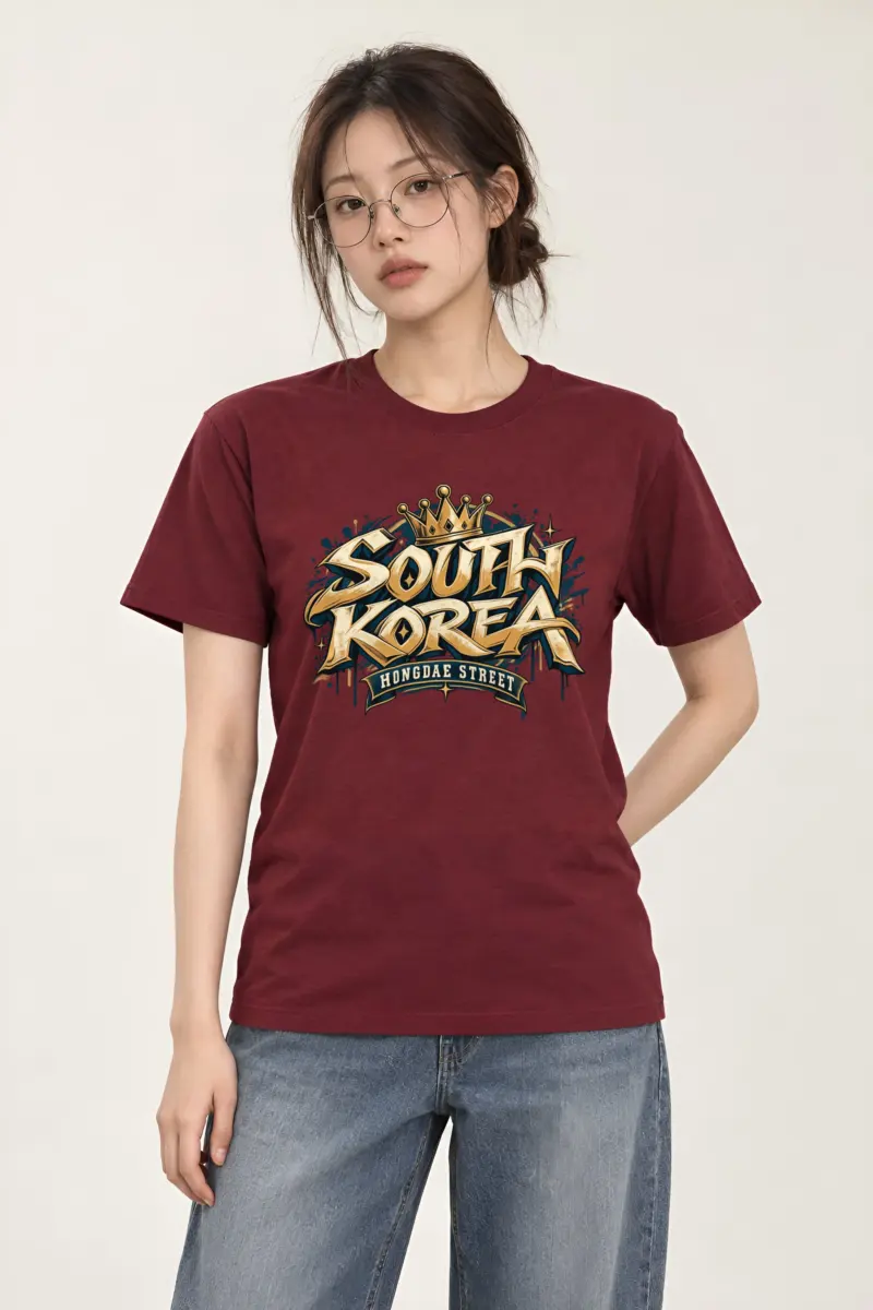 "Hongdae Street Crown" Heavyweight Unisex Crewneck T-shirt