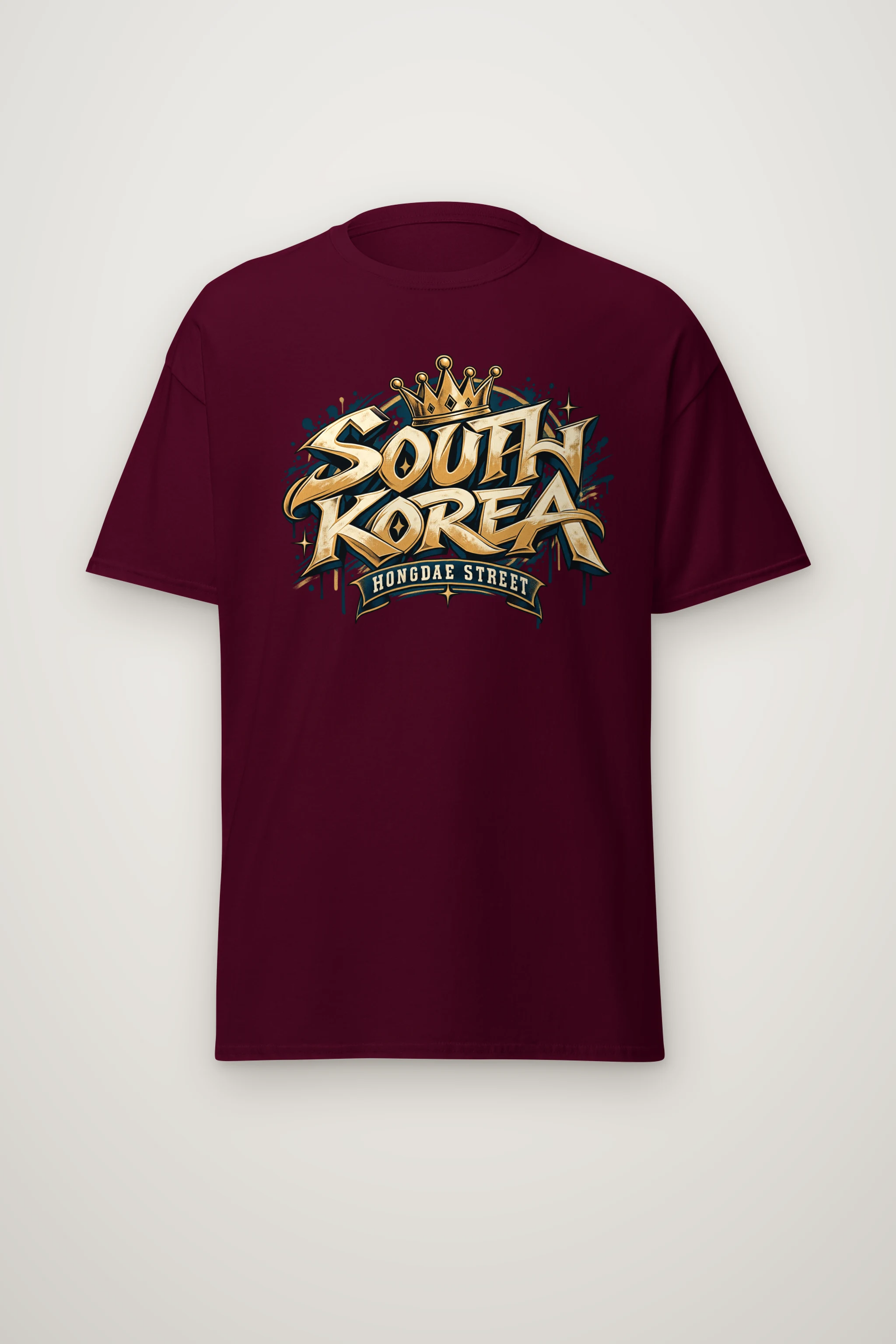 "Hongdae Street Crown" Heavyweight Unisex Crewneck T-shirt