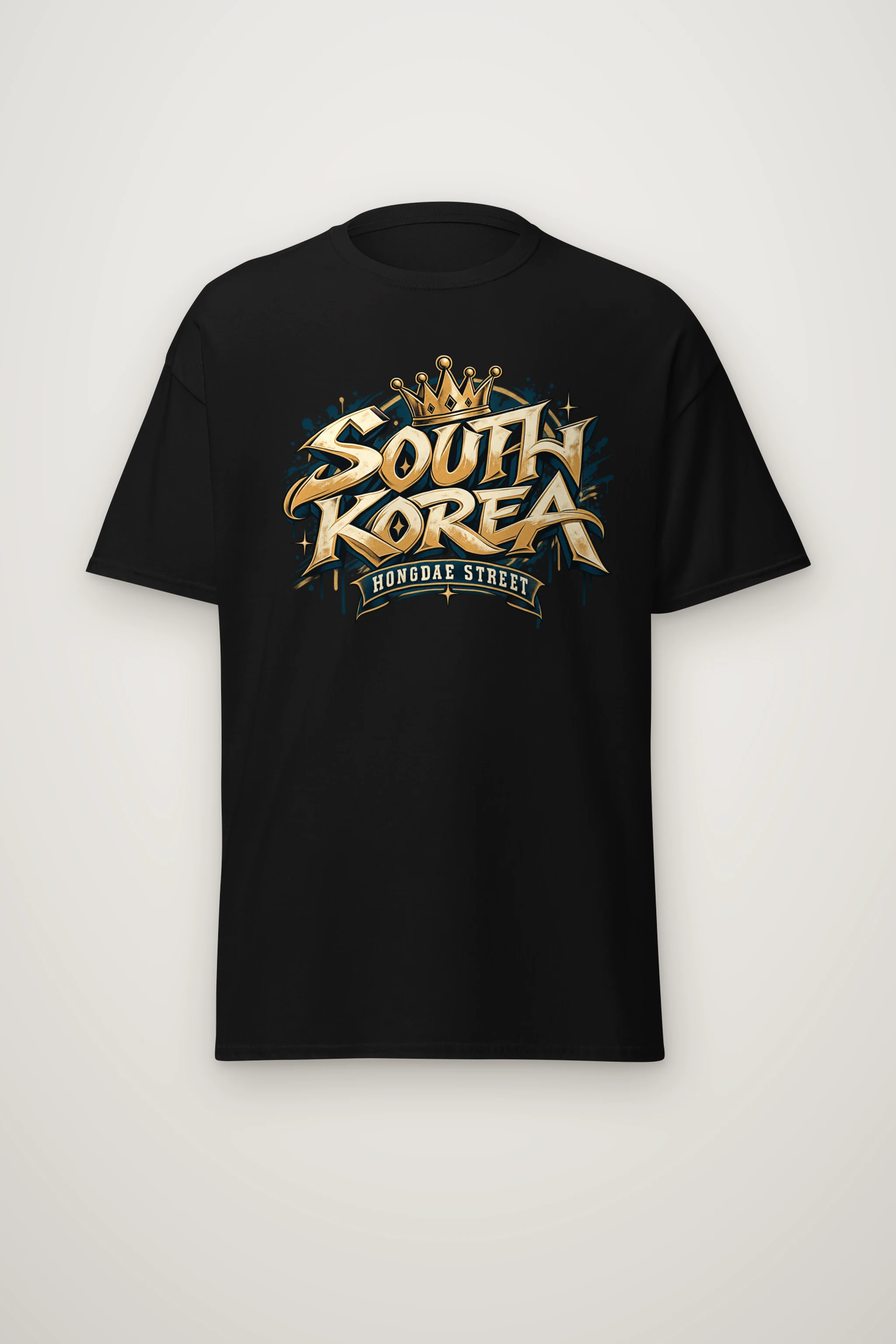 "Hongdae Street Crown" Heavyweight Unisex Crewneck T-shirt