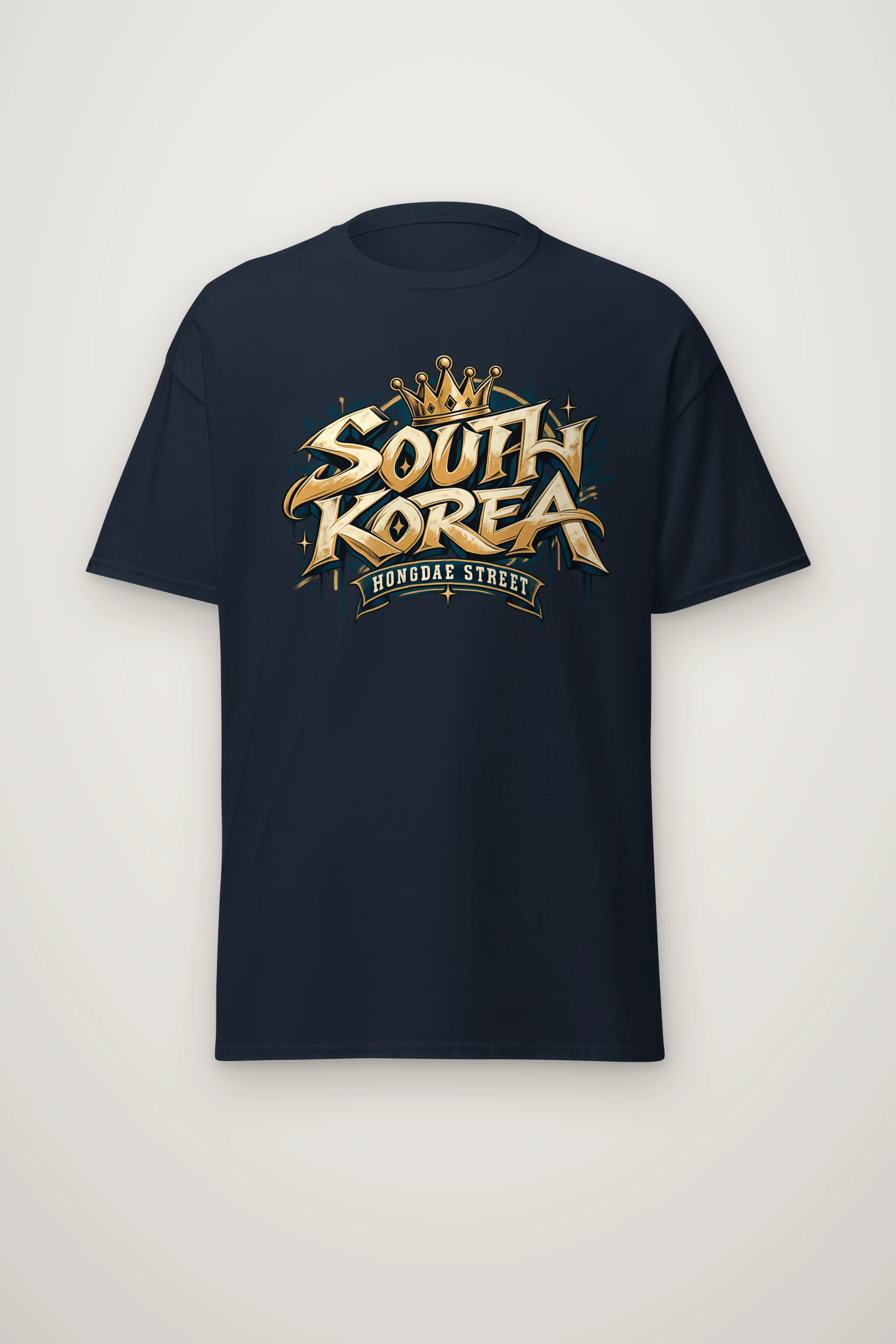 "Hongdae Street Crown" Heavyweight Unisex Crewneck T-shirt