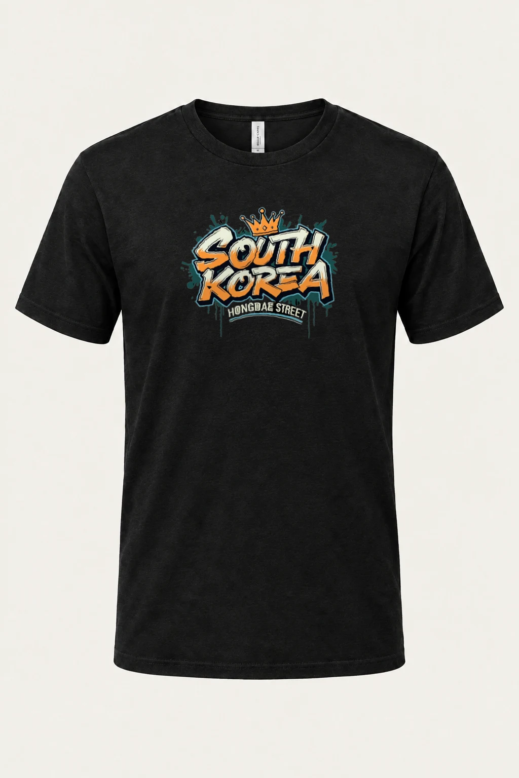 "Hongdae Street Crown" Heavyweight Unisex Crewneck T-shirt | Gildan 5000