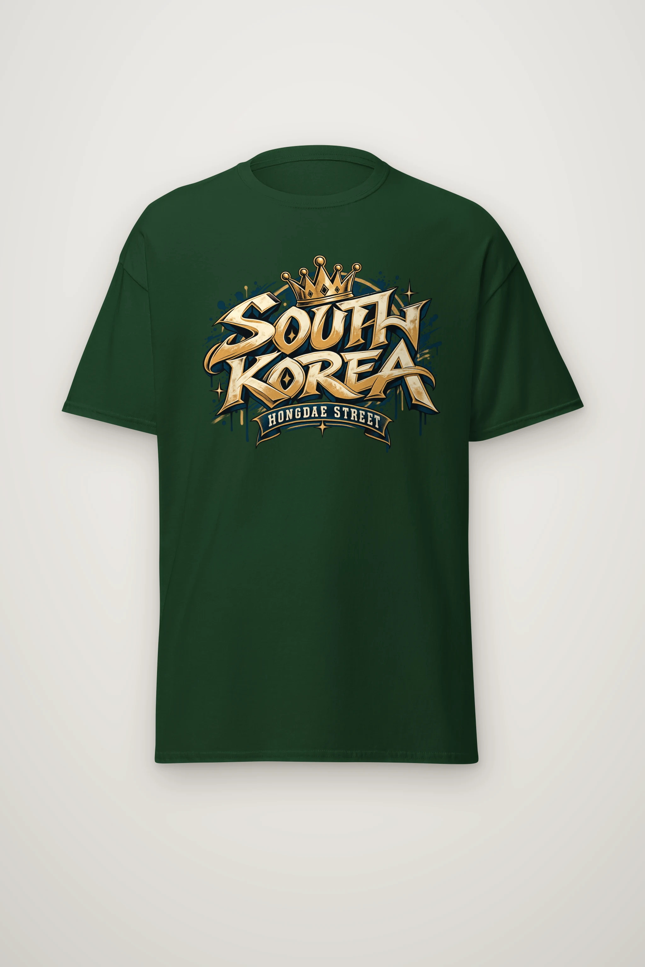 "Hongdae Street Crown" Heavyweight Unisex Crewneck T-shirt