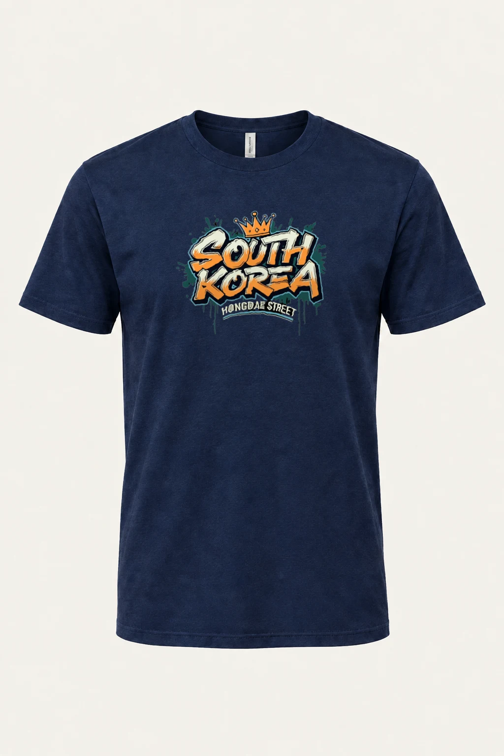 "Hongdae Street Crown" Heavyweight Unisex Crewneck T-shirt | Gildan 5000