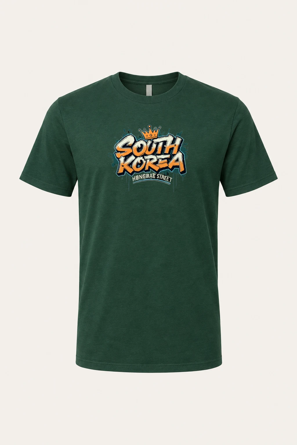 "Hongdae Street Crown" Heavyweight Unisex Crewneck T-shirt | Gildan 5000