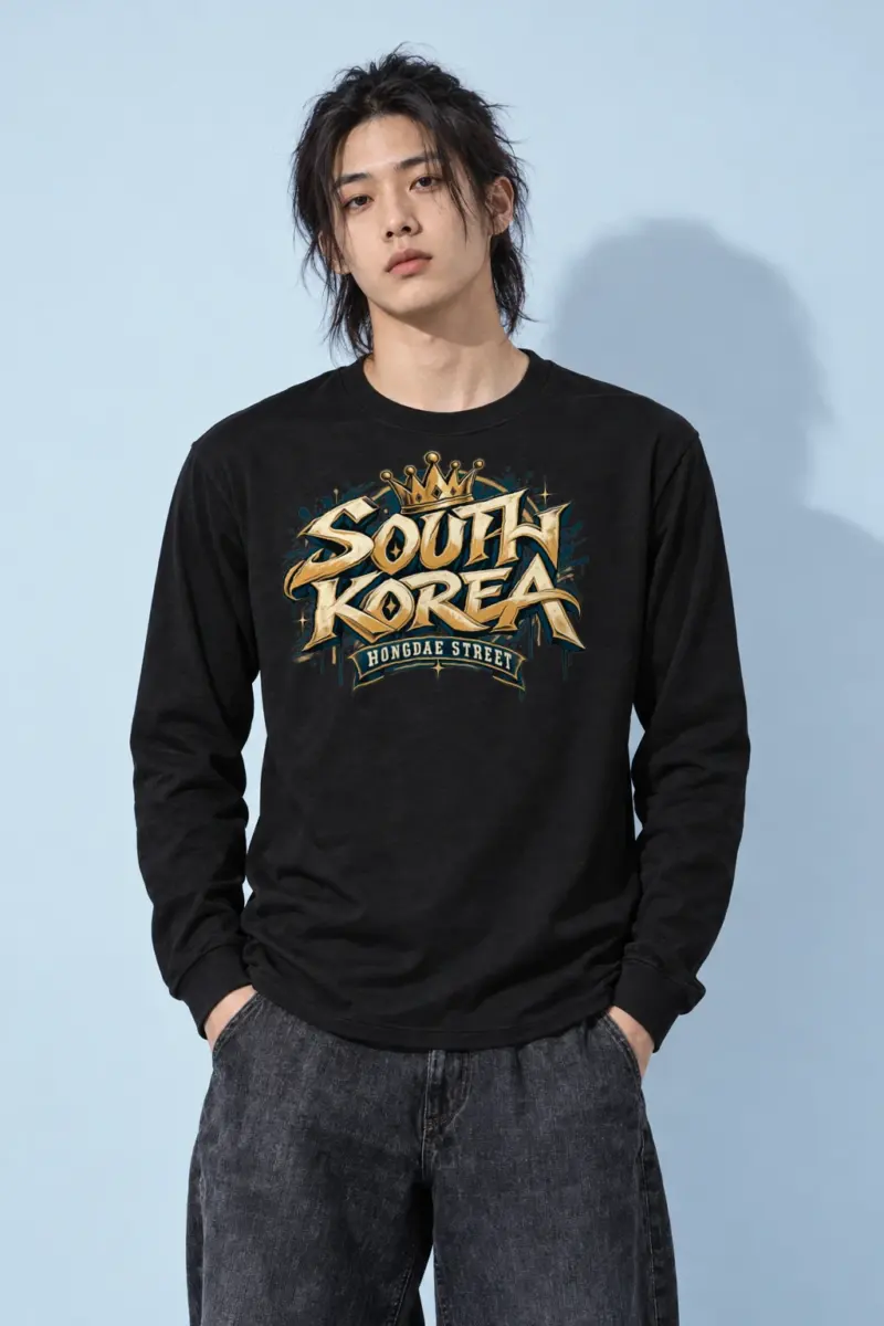 "Hongdae Street Crown" Unisex Longsleeve T-shirt