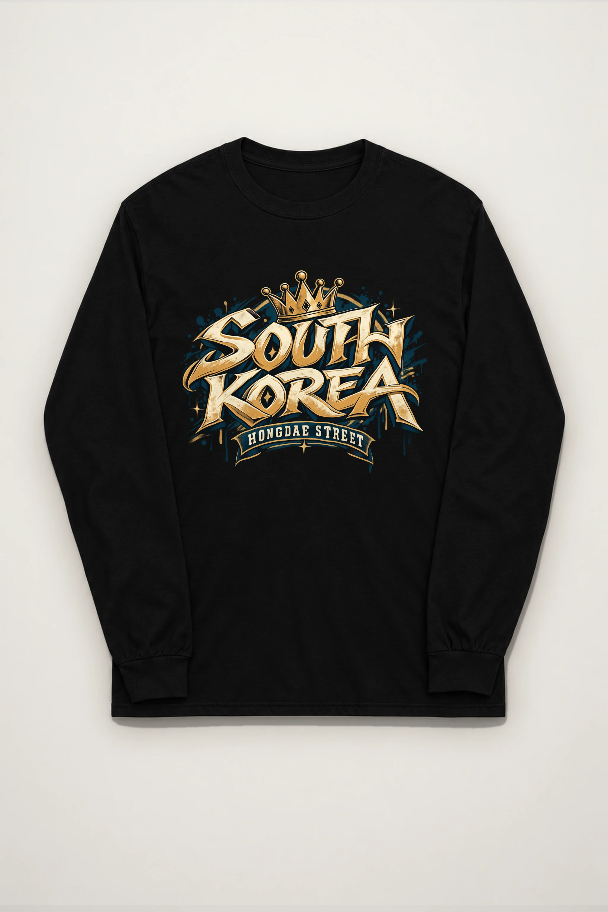 "Hongdae Street Crown" Unisex Longsleeve T-shirt