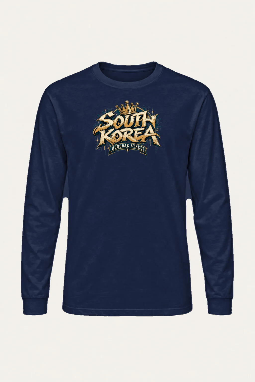 "Hongdae Street Crown" Unisex Longsleeve T-shirt | Gildan 2400