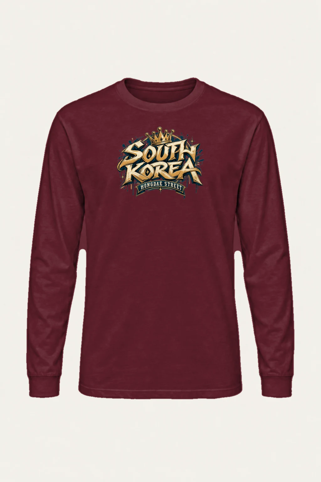 "Hongdae Street Crown" Unisex Longsleeve T-shirt | Gildan 2400