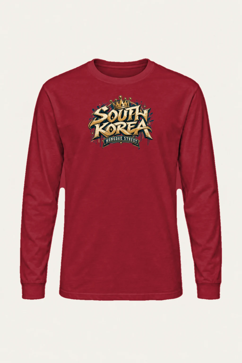 "Hongdae Street Crown" Unisex Longsleeve T-shirt | Gildan 2400