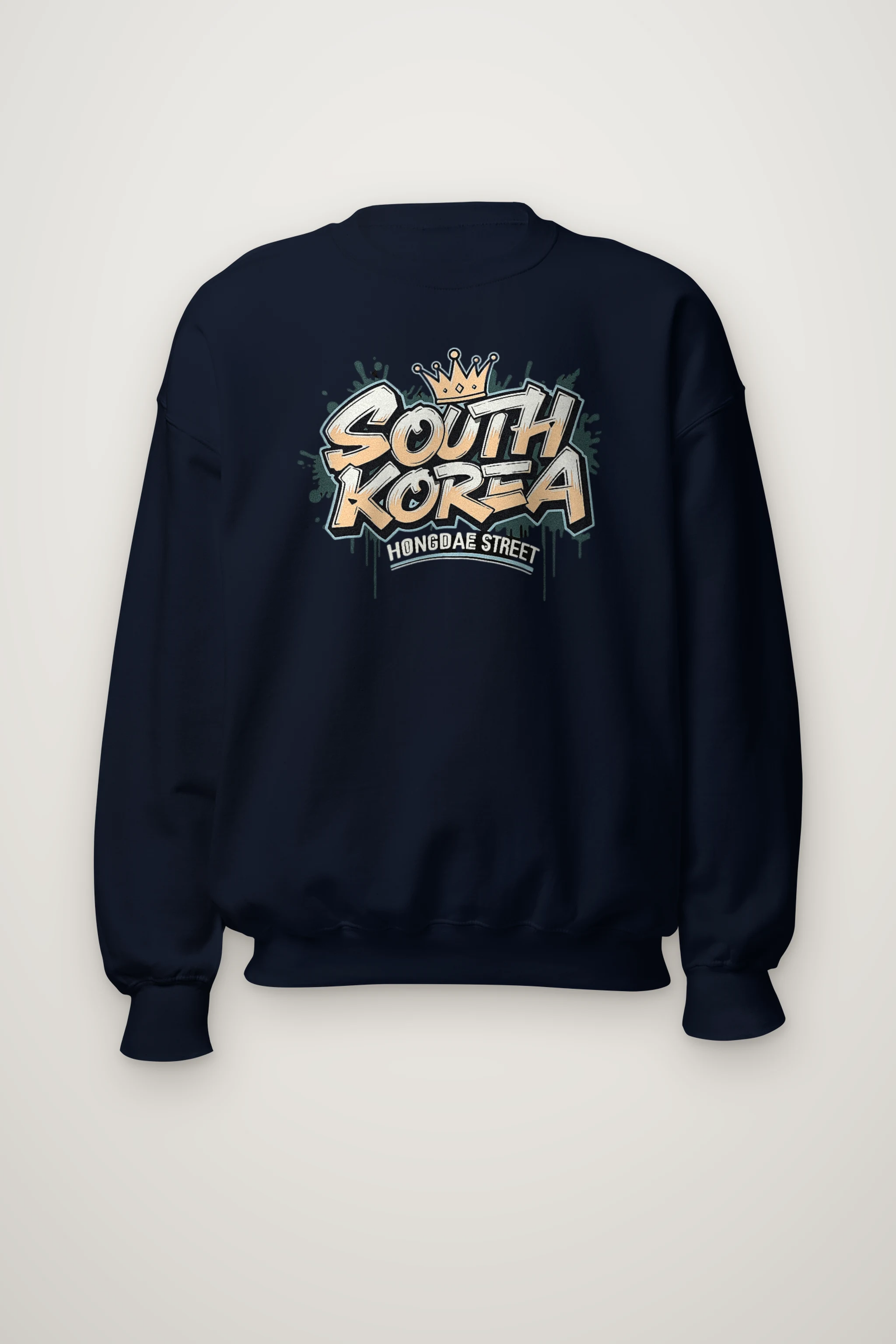 "Hongdae Street" Heavy Blend Unisex Crewneck Sweatshirt