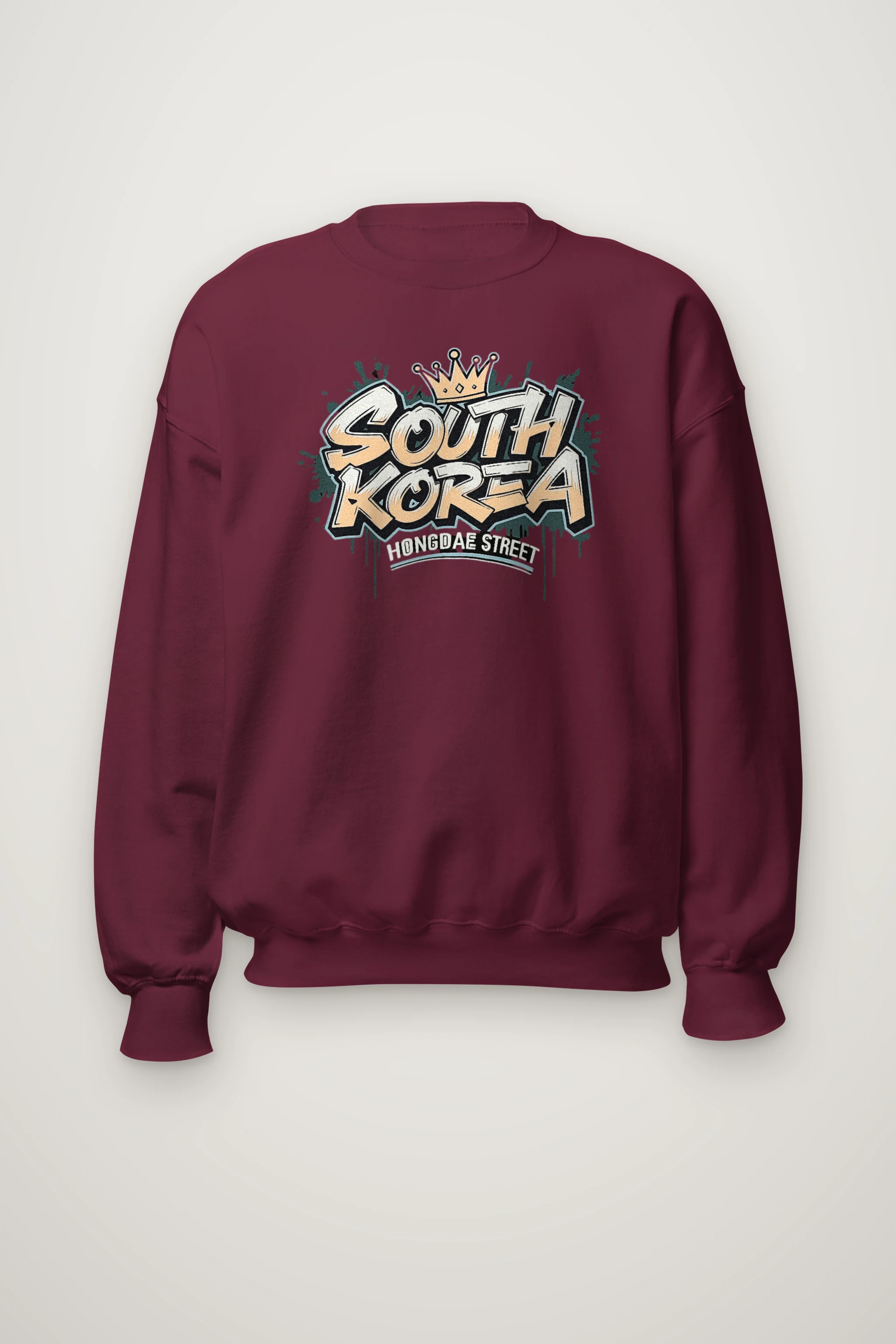 "Hongdae Street" Heavy Blend Unisex Crewneck Sweatshirt