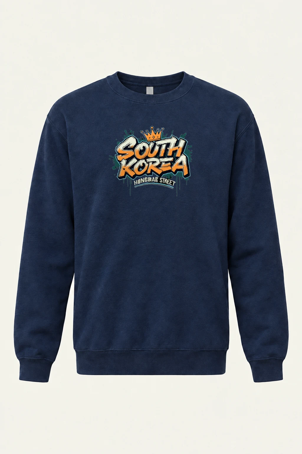 "Hongdae Street" Heavy Blend Unisex Crewneck Sweatshirt | Gildan 18000