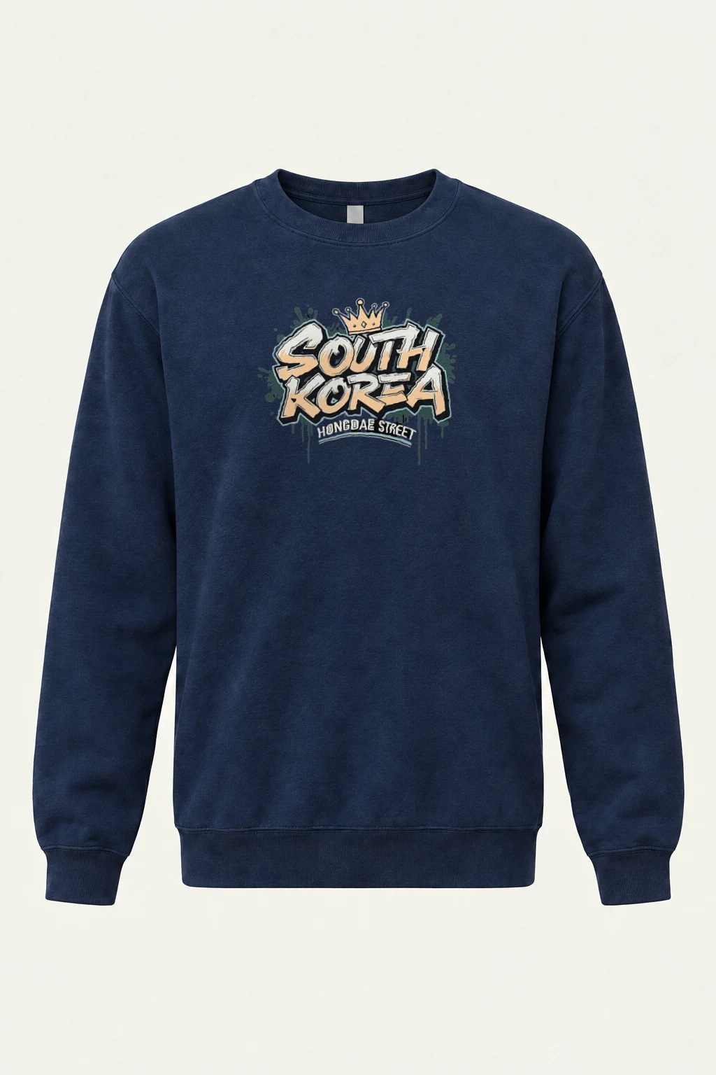 "Hongdae Street" Heavy Blend Unisex Crewneck Sweatshirt | Gildan 18000