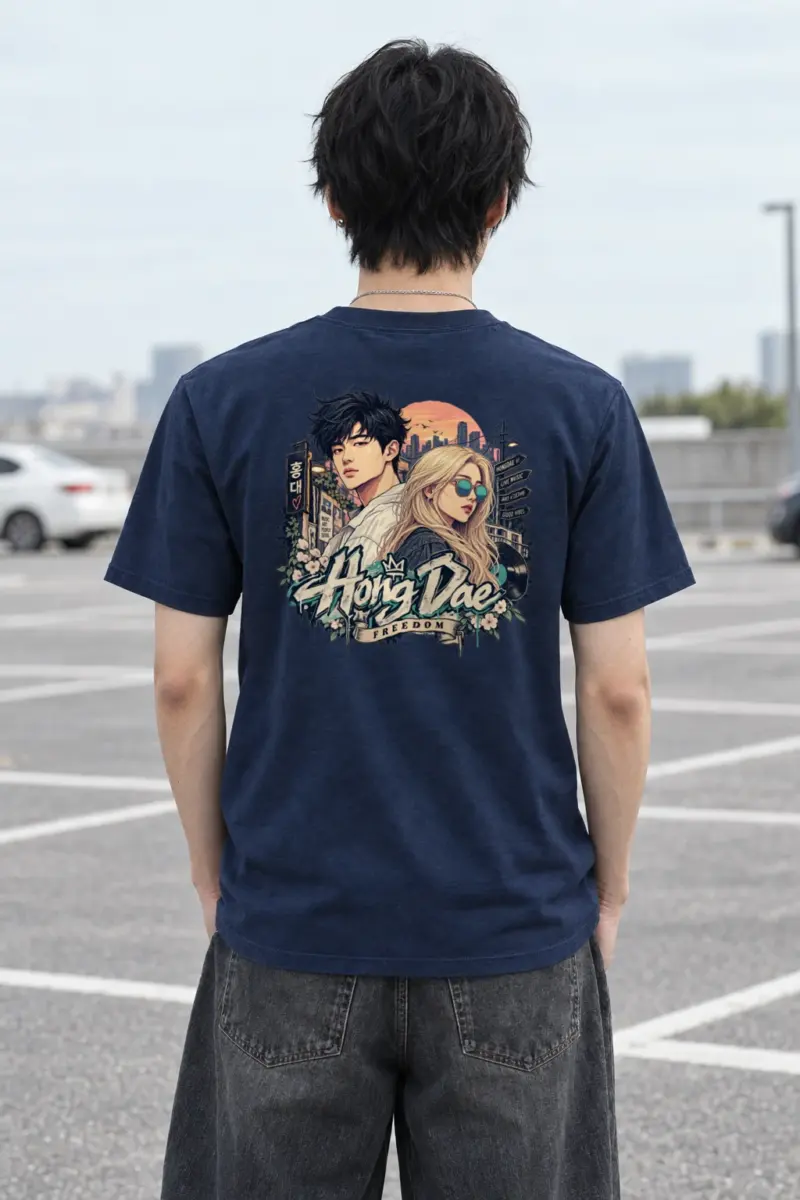 "Hongdae Street Live" Heavyweight Unisex Crewneck T-shirt