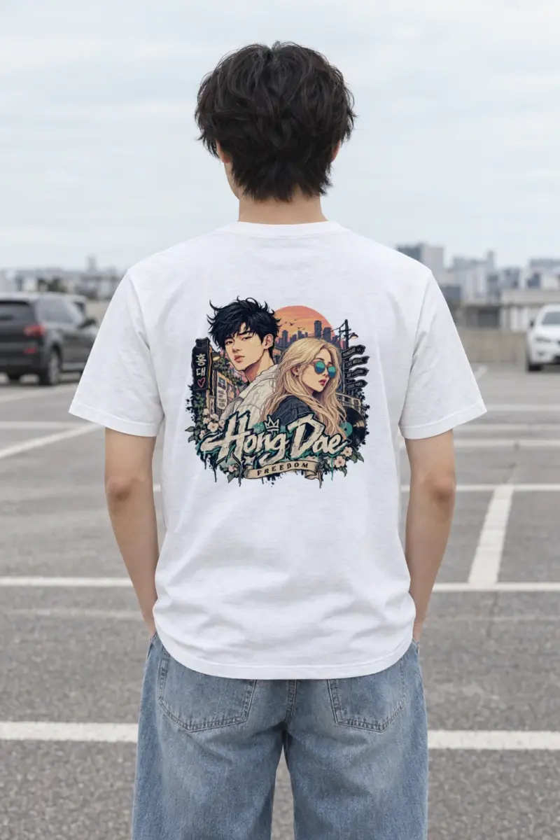 "Hongdae Street Live" Heavyweight Unisex Crewneck T-shirt | Gildan 5000