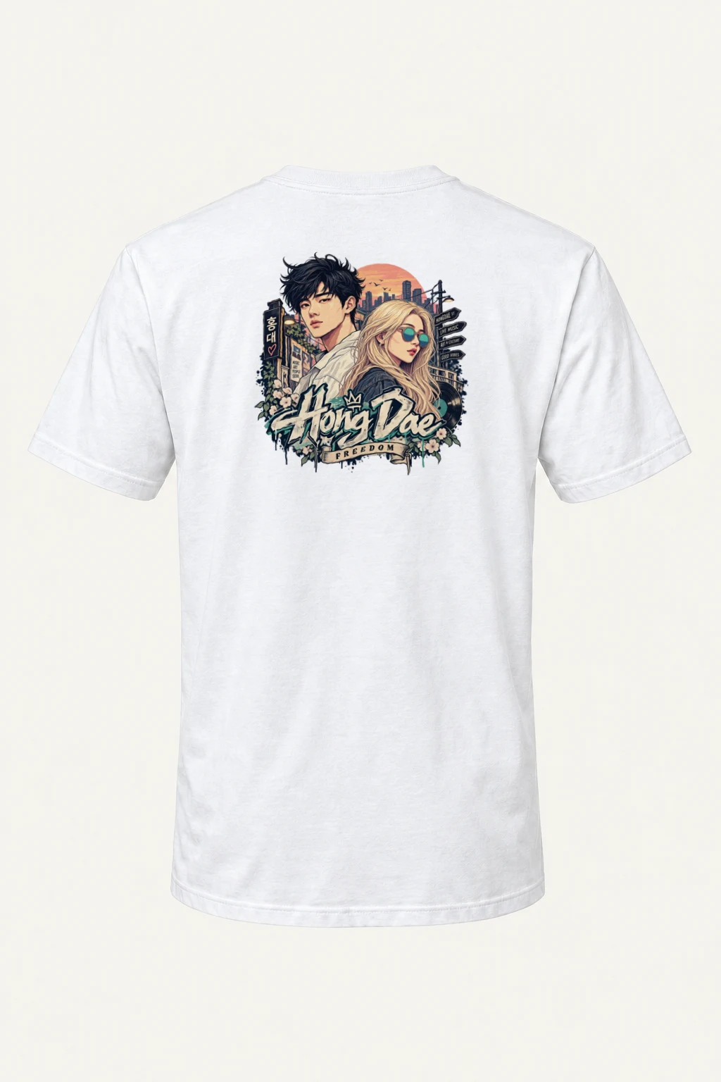 "Hongdae Street Live" Heavyweight Unisex Crewneck T-shirt | Gildan 5000