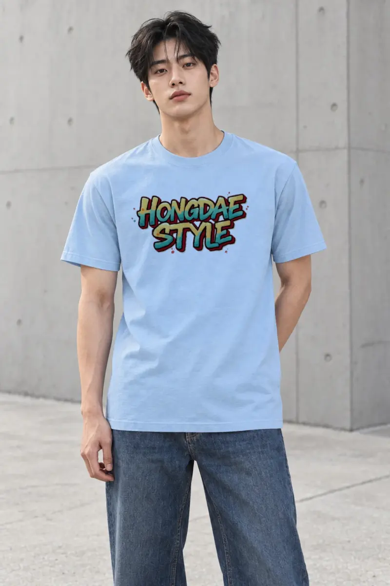 "Hongdae Style" Heavyweight Unisex Crewneck T-shirt