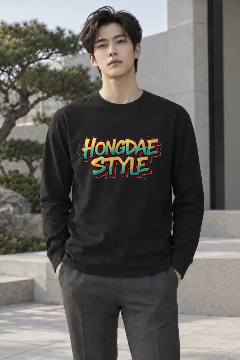 "Hongdae Style" Unisex Longsleeve T-shirt | Gildan 2400