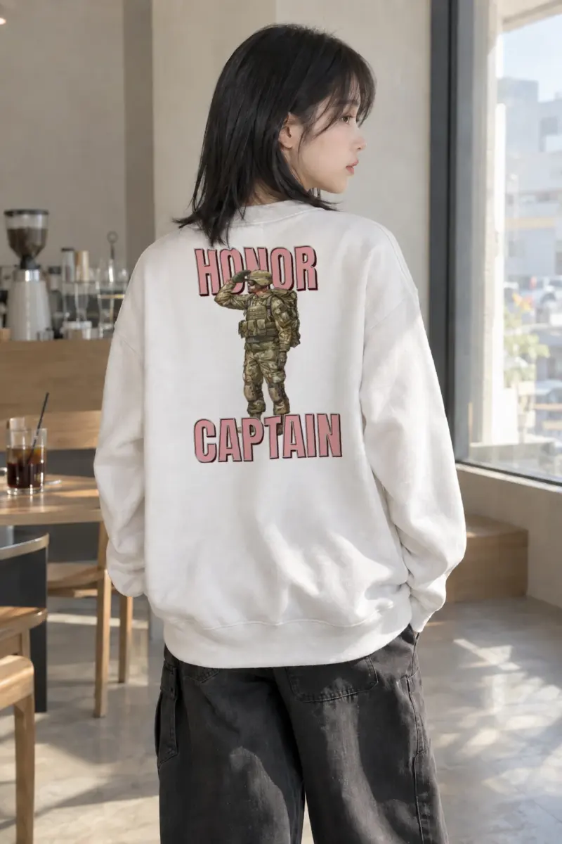 "Honor Captain" Heavy Blend Unisex Crewneck Sweatshirt | Gildan 18000