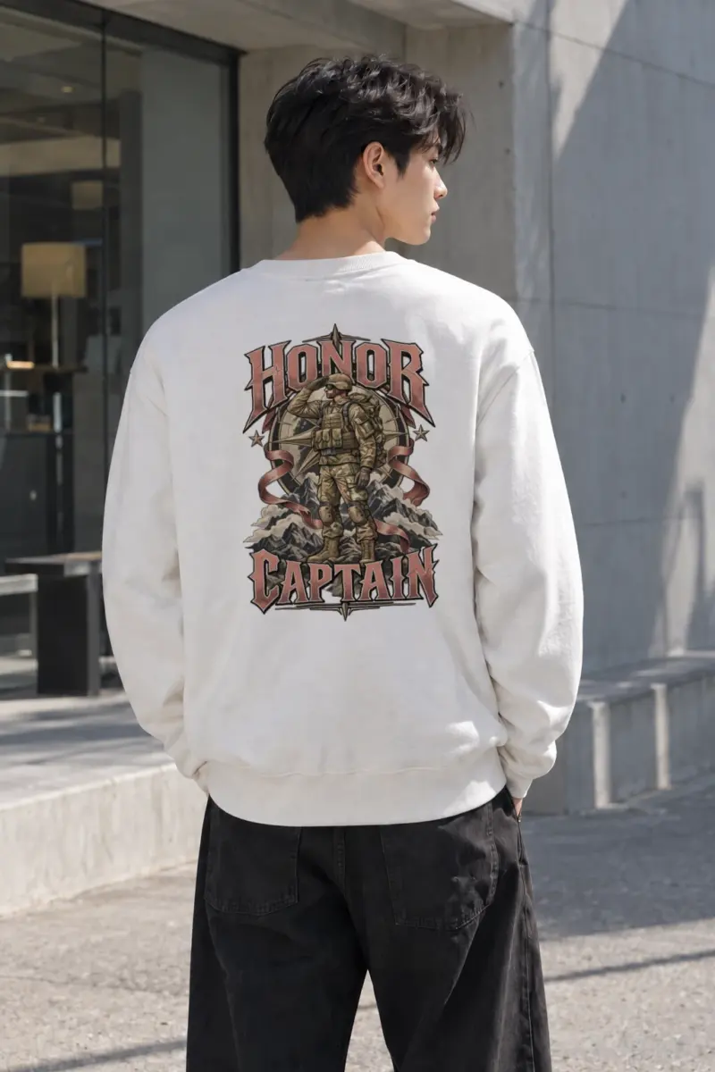 "Honor Captain" Heavy Blend Unisex Crewneck Sweatshirt | Gildan 18000