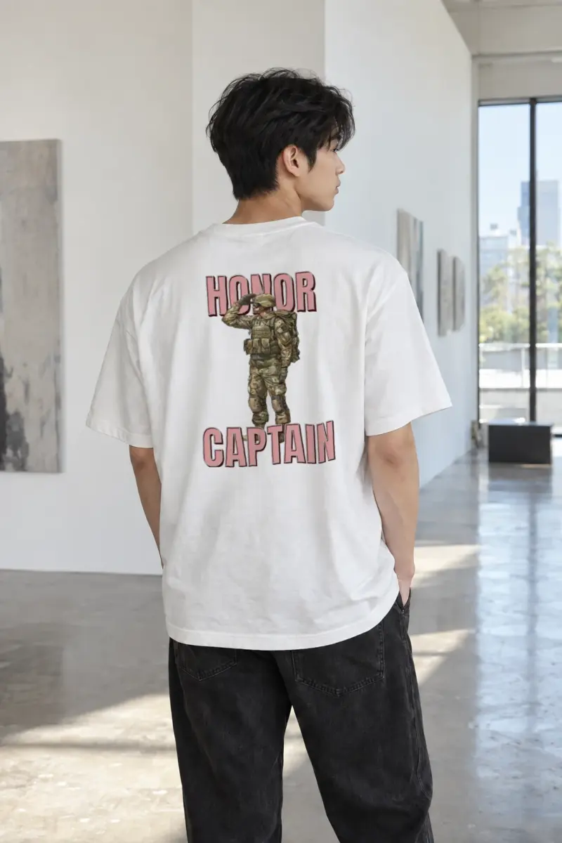 "Honor Captain" Heavyweight Unisex Crewneck T-shirt | Gildan 5000