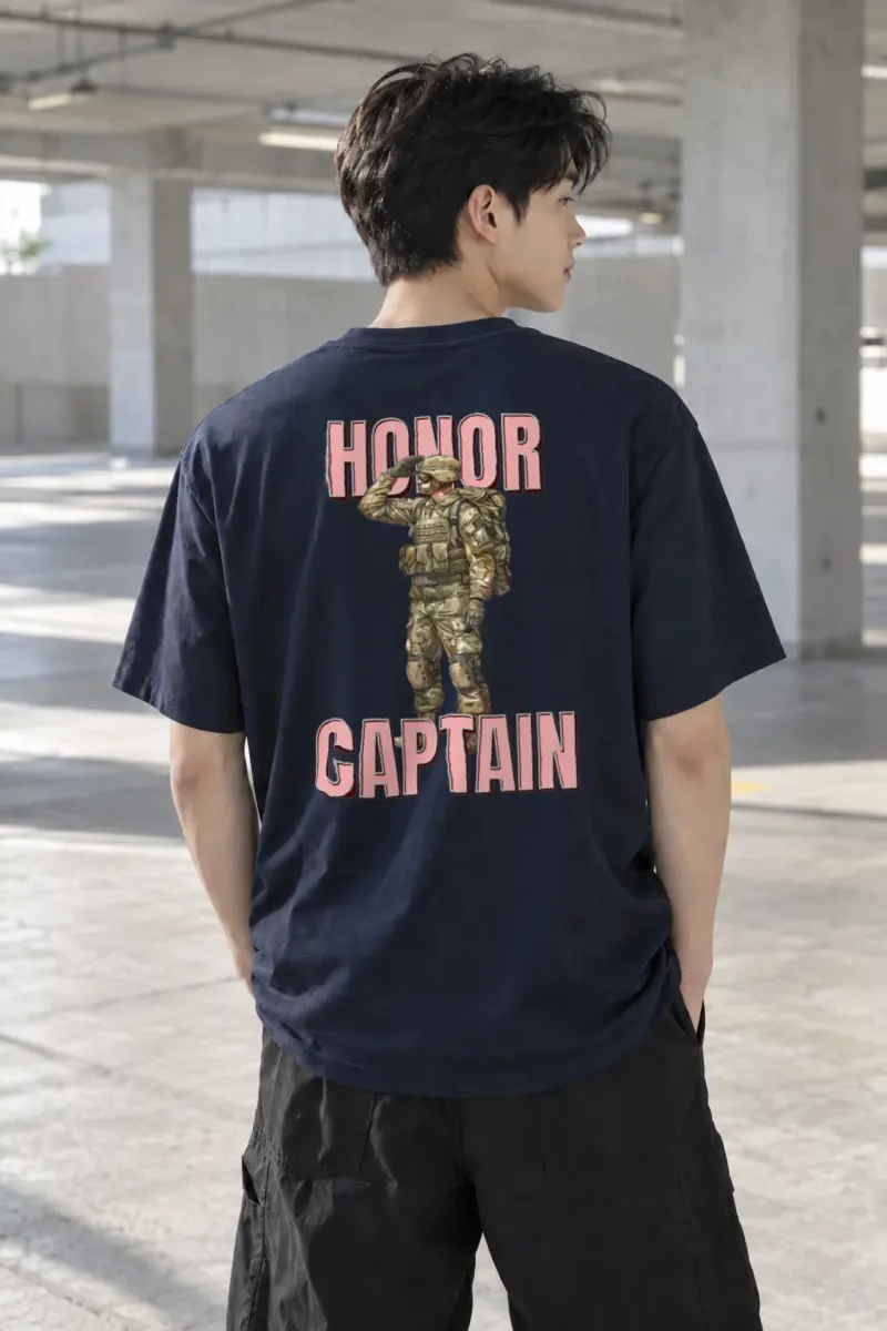 “Honor Captain” Heavyweight Unisex Crewneck T-shirt | Gildan 5000