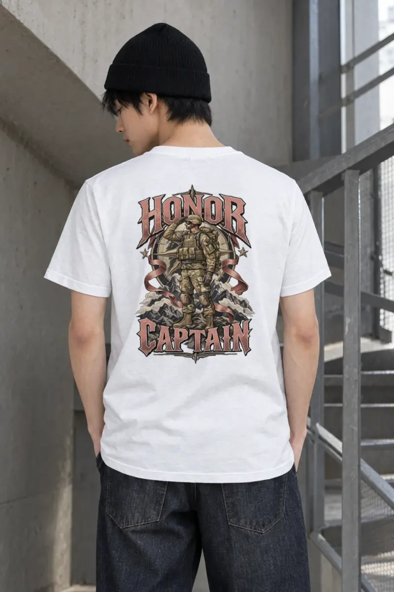 "Honor Captain" Heavyweight Unisex Crewneck T-shirt | Gildan 5000