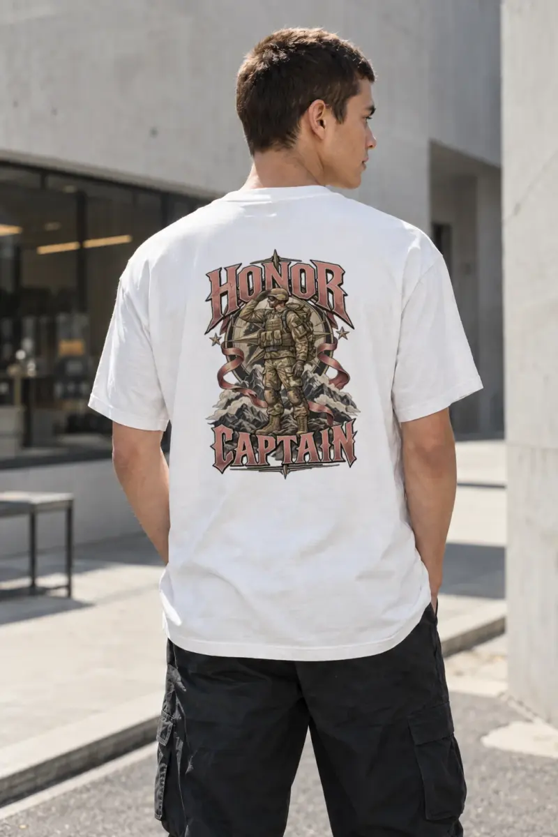 "Honor Captain" Heavyweight Unisex Crewneck T-shirt | Gildan 5000