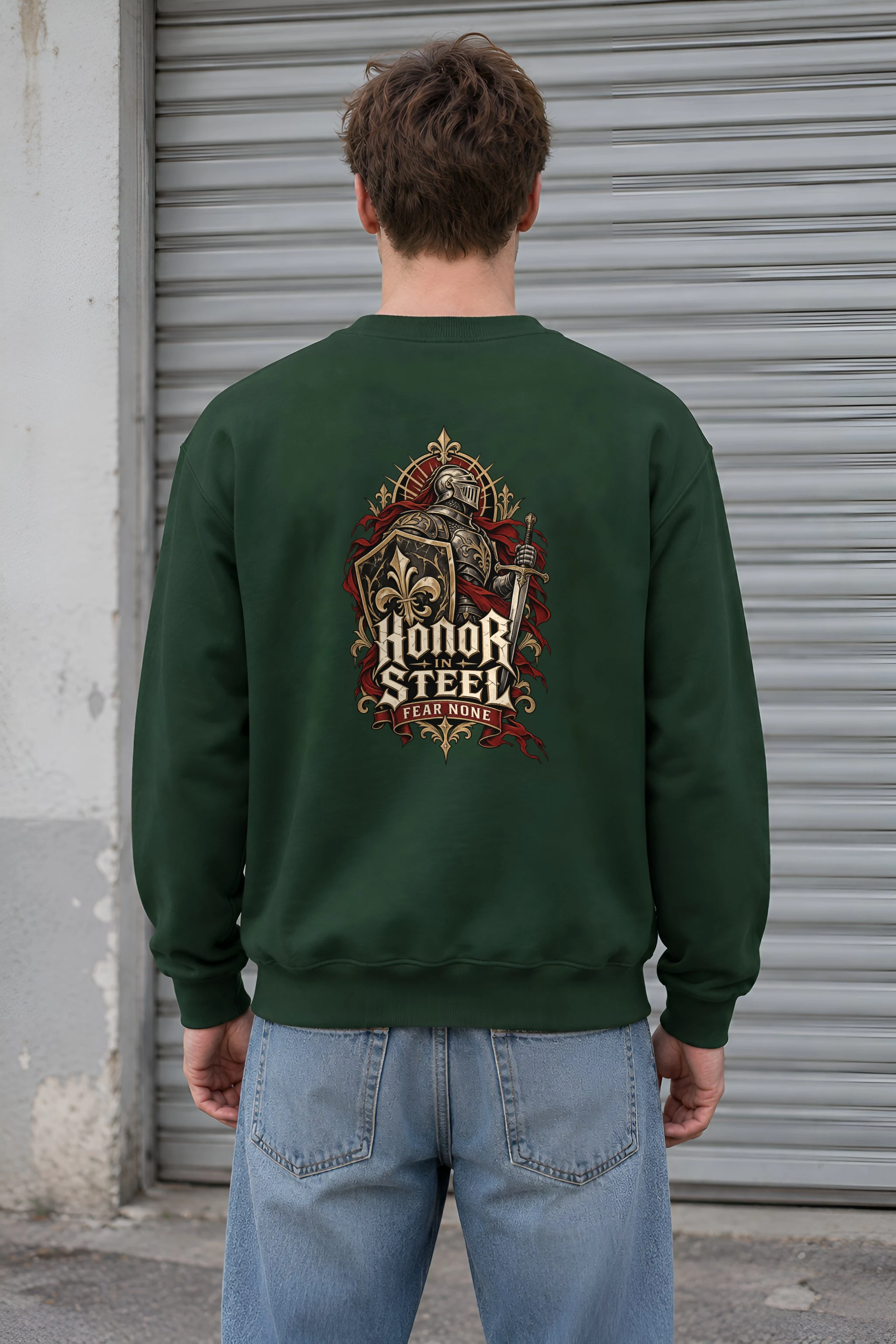 "Honor In Steel" Heavy Blend Unisex Crewneck Sweatshirt