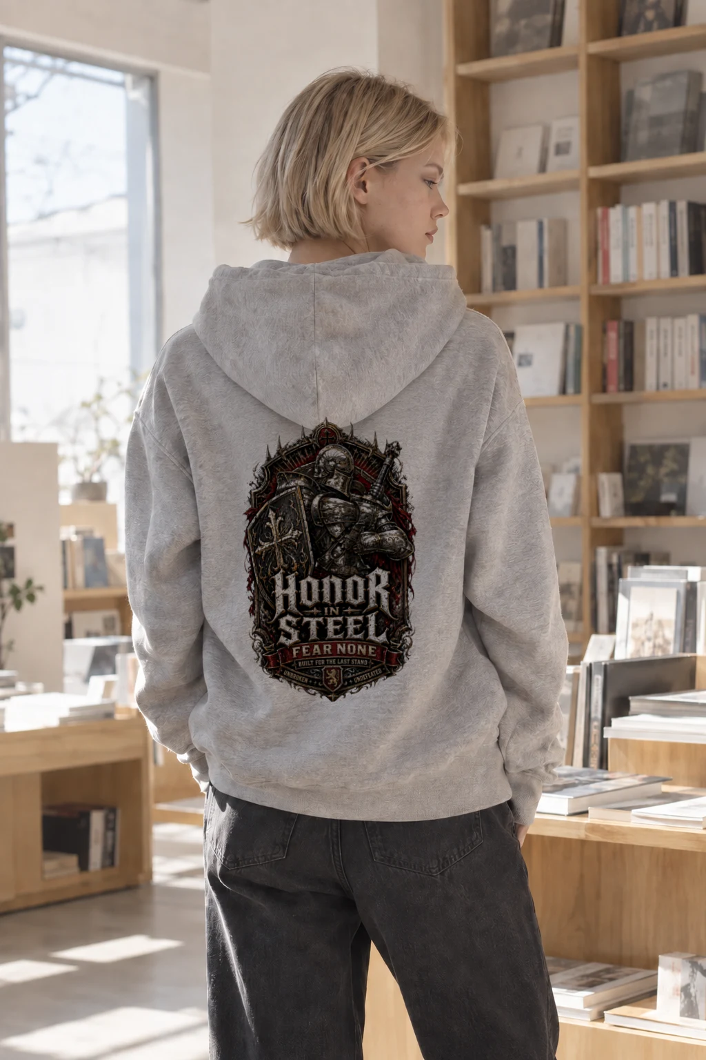 "Honor In Steel" Heavy Blend Unisex Pullover Hoodie | Gildan 18500
