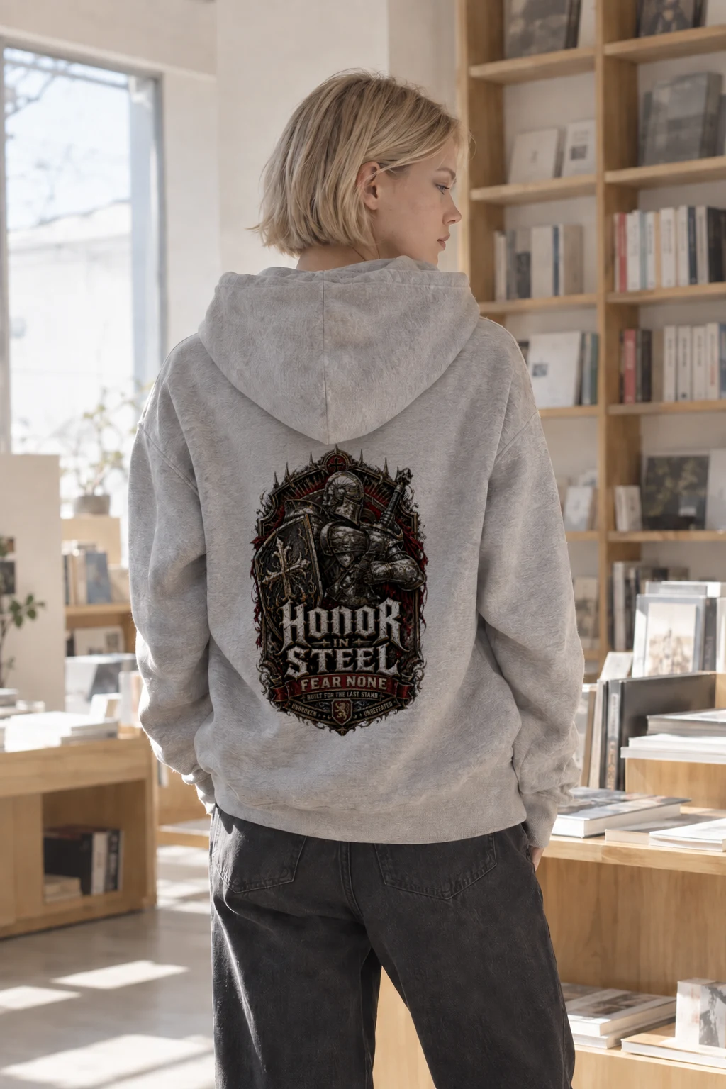 "Honor In Steel" Heavy Blend Unisex Pullover Hoodie | Gildan 18500