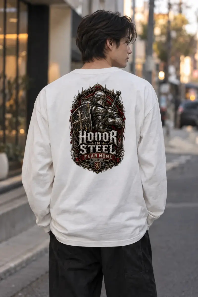 "Honor In Steel" Unisex Longsleeve T-shirt | Gildan 2400