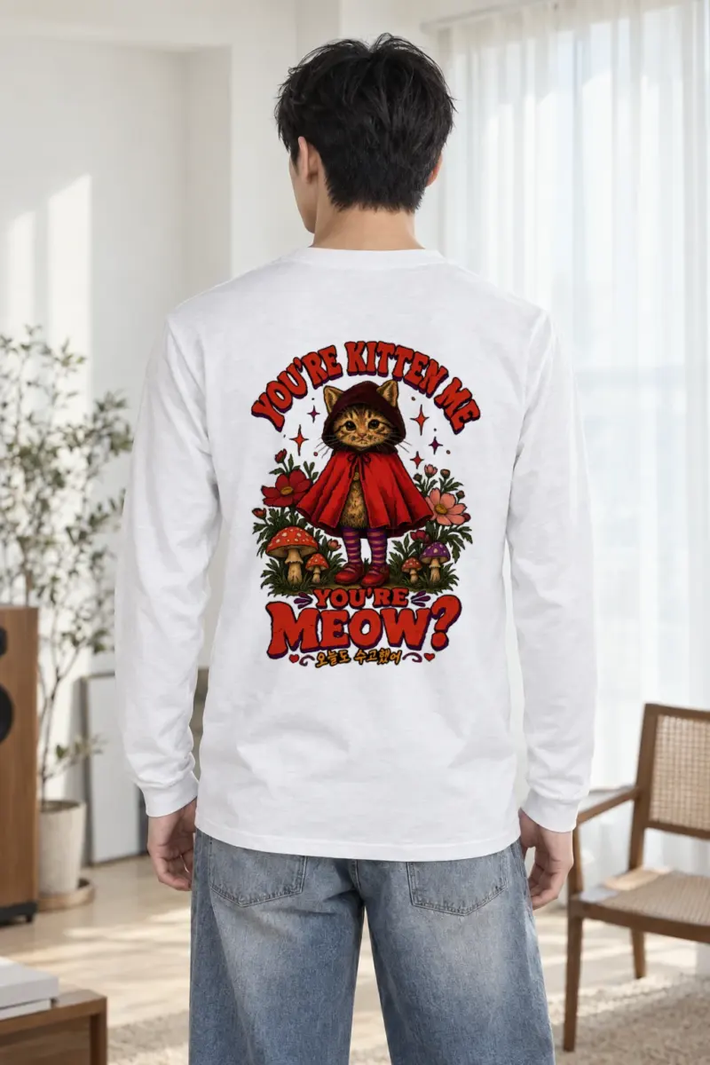 "Hooded Kitten" Unisex Longsleeve T-shirt