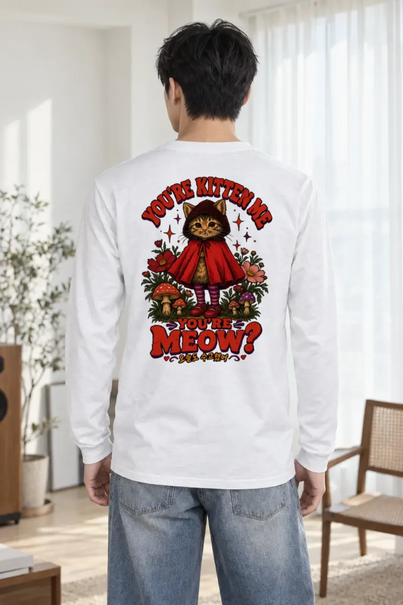 "Hooded Kitten" Unisex Longsleeve T-shirt