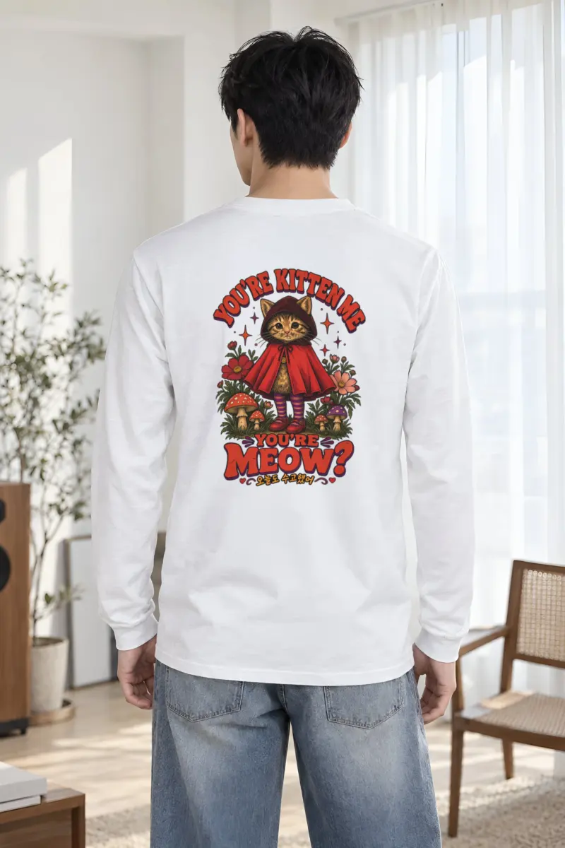 "Hooded Kitten" Unisex Longsleeve T-shirt