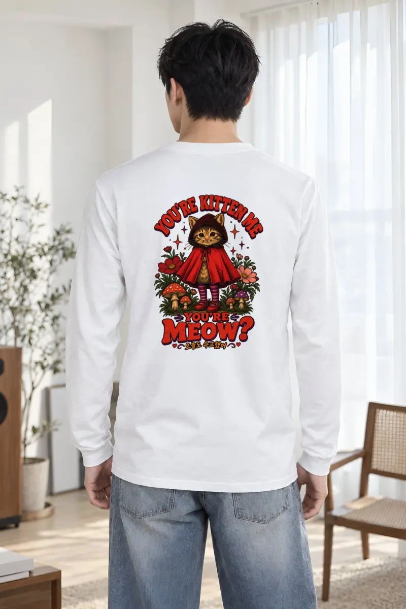"Hooded Kitten" Unisex Longsleeve T-shirt
