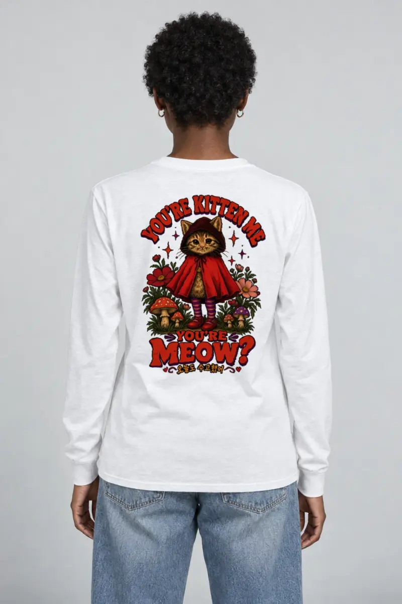"Hooded Kitten" Unisex Longsleeve T-shirt | Gildan 2400