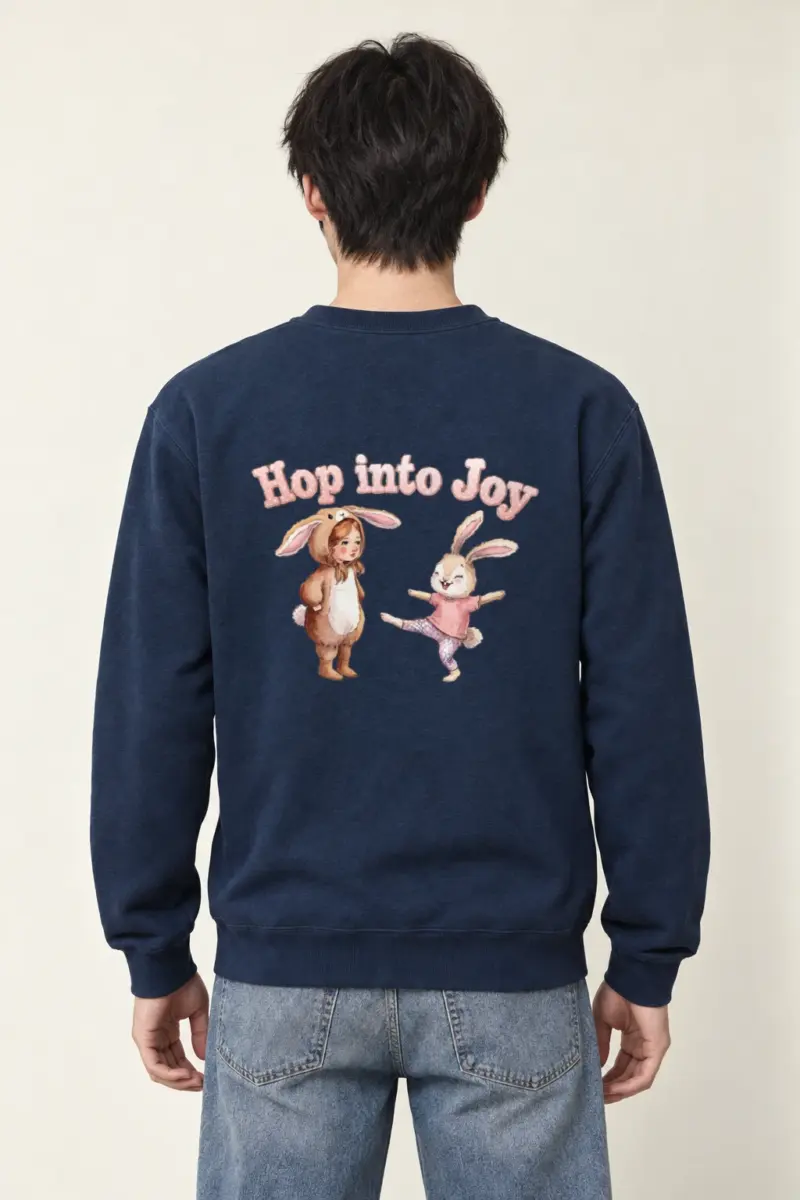 "Hop Into Joy" Heavy Blend Unisex Crewneck Sweatshirt
