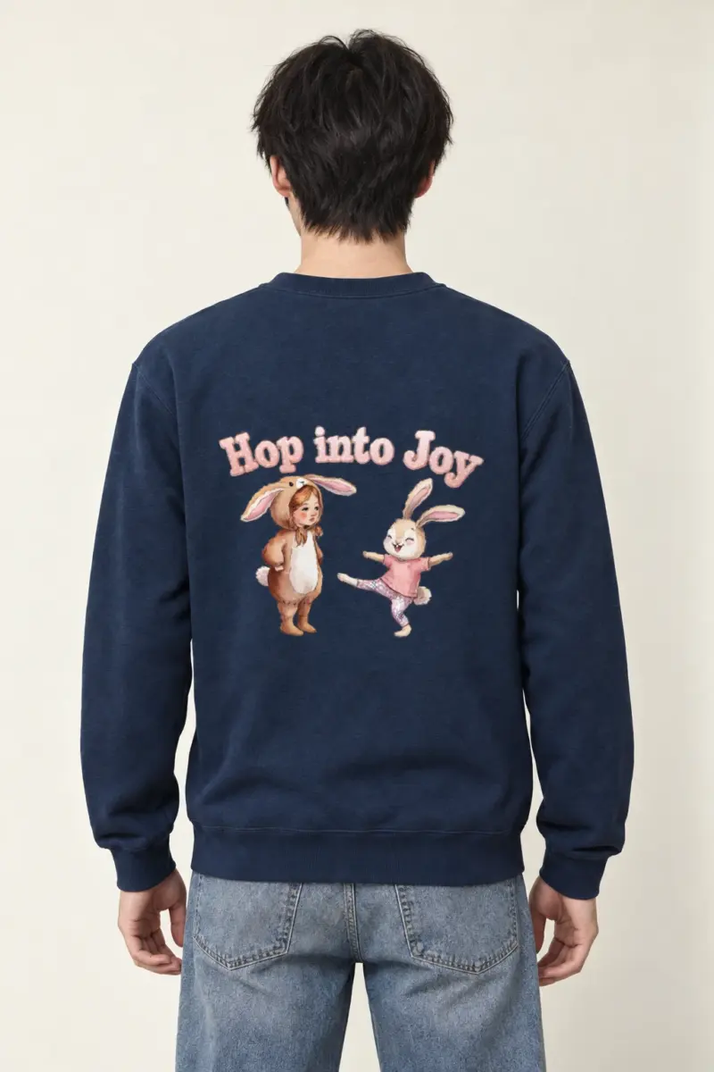 "Hop Into Joy" Heavy Blend Unisex Crewneck Sweatshirt