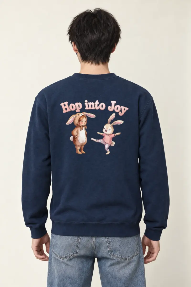 "Hop Into Joy" Heavy Blend Unisex Crewneck Sweatshirt