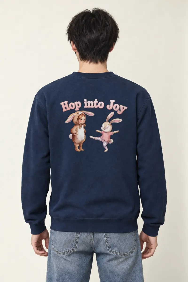 "Hop Into Joy" Heavy Blend Unisex Crewneck Sweatshirt