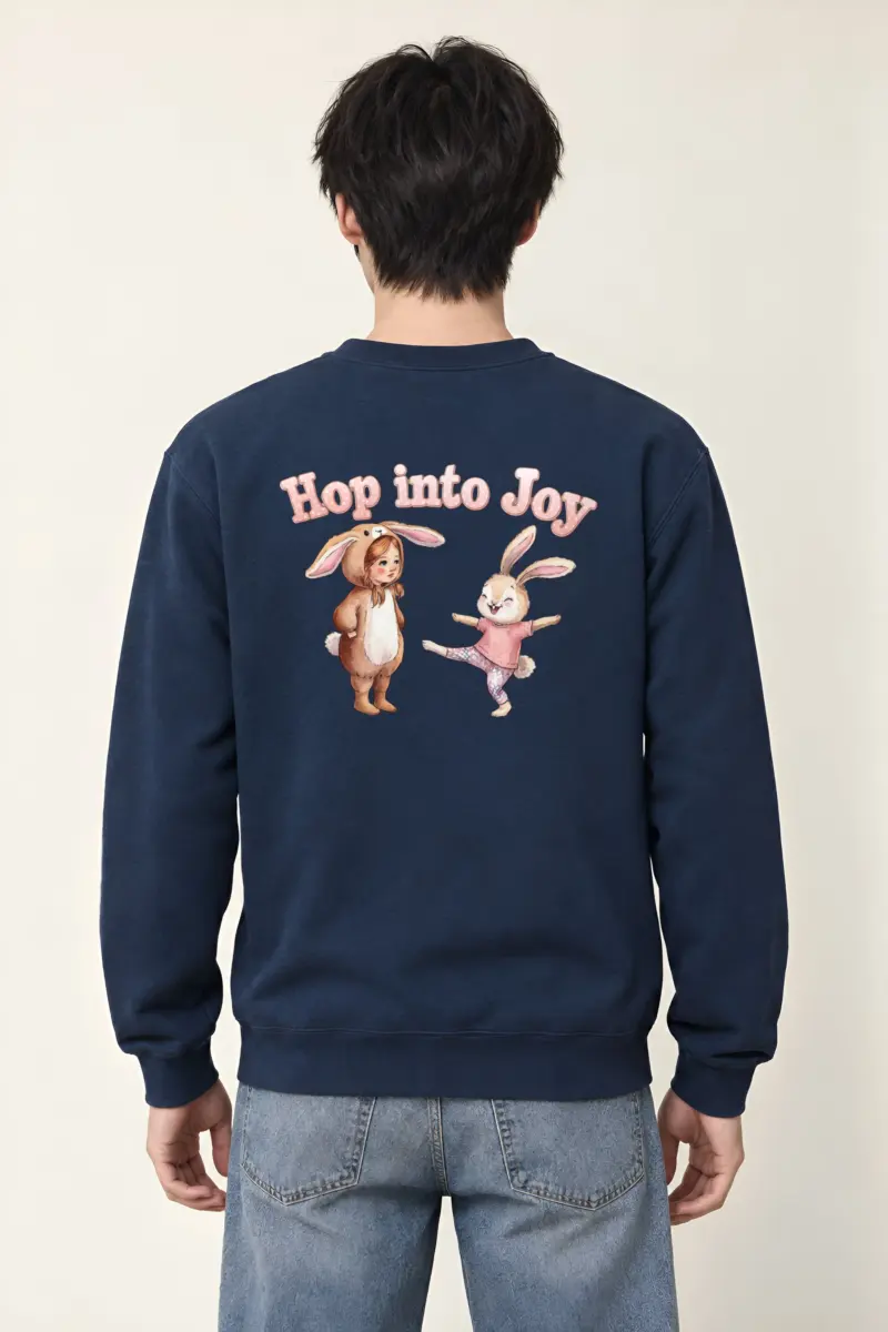 "Hop Into Joy" Heavy Blend Unisex Crewneck Sweatshirt