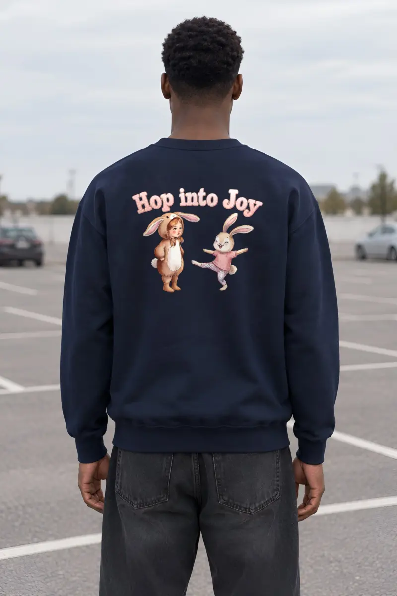 "Hop Into Joy" Heavy Blend Unisex Crewneck Sweatshirt