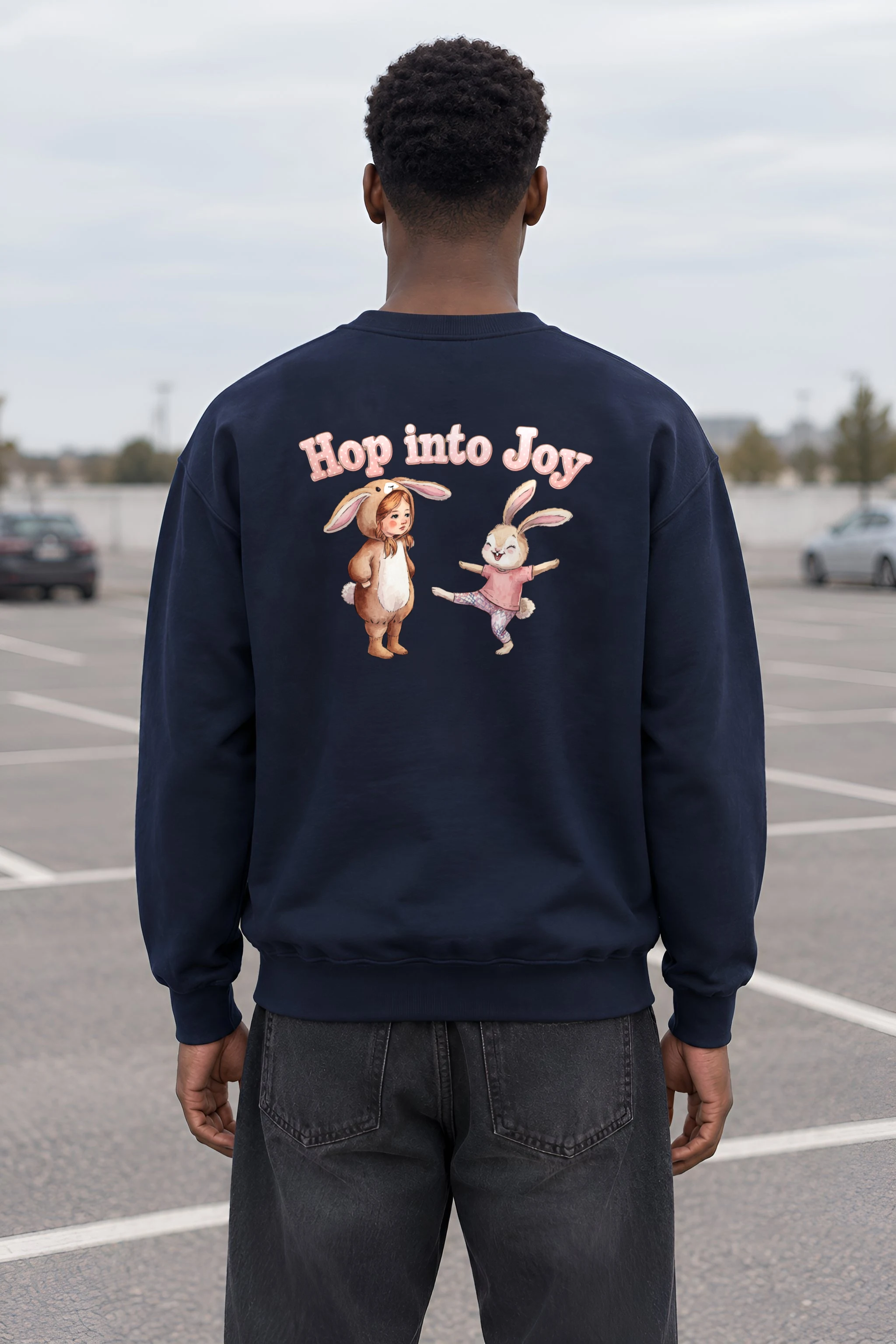 "Hop Into Joy" Heavy Blend Unisex Crewneck Sweatshirt