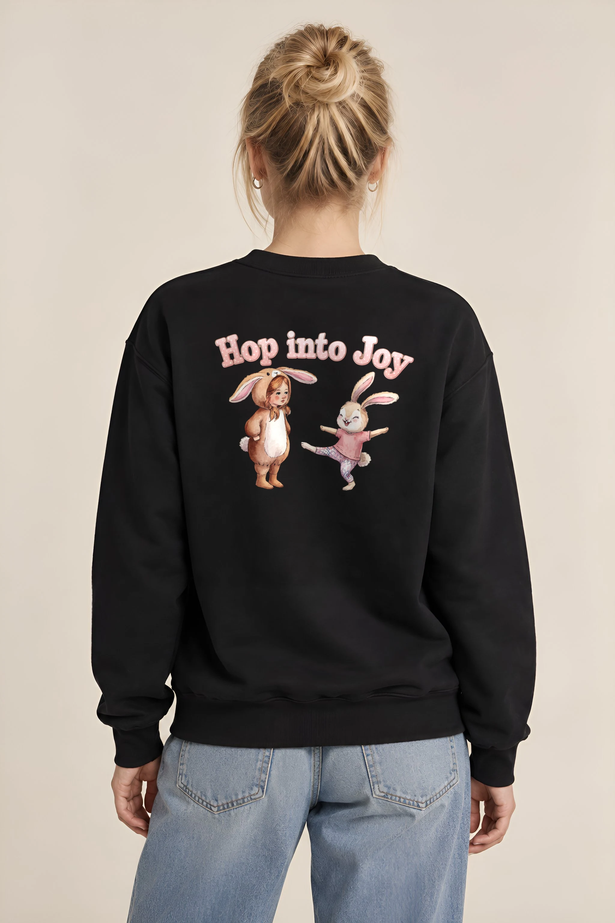 "Hop Into Joy" Heavy Blend Unisex Crewneck Sweatshirt