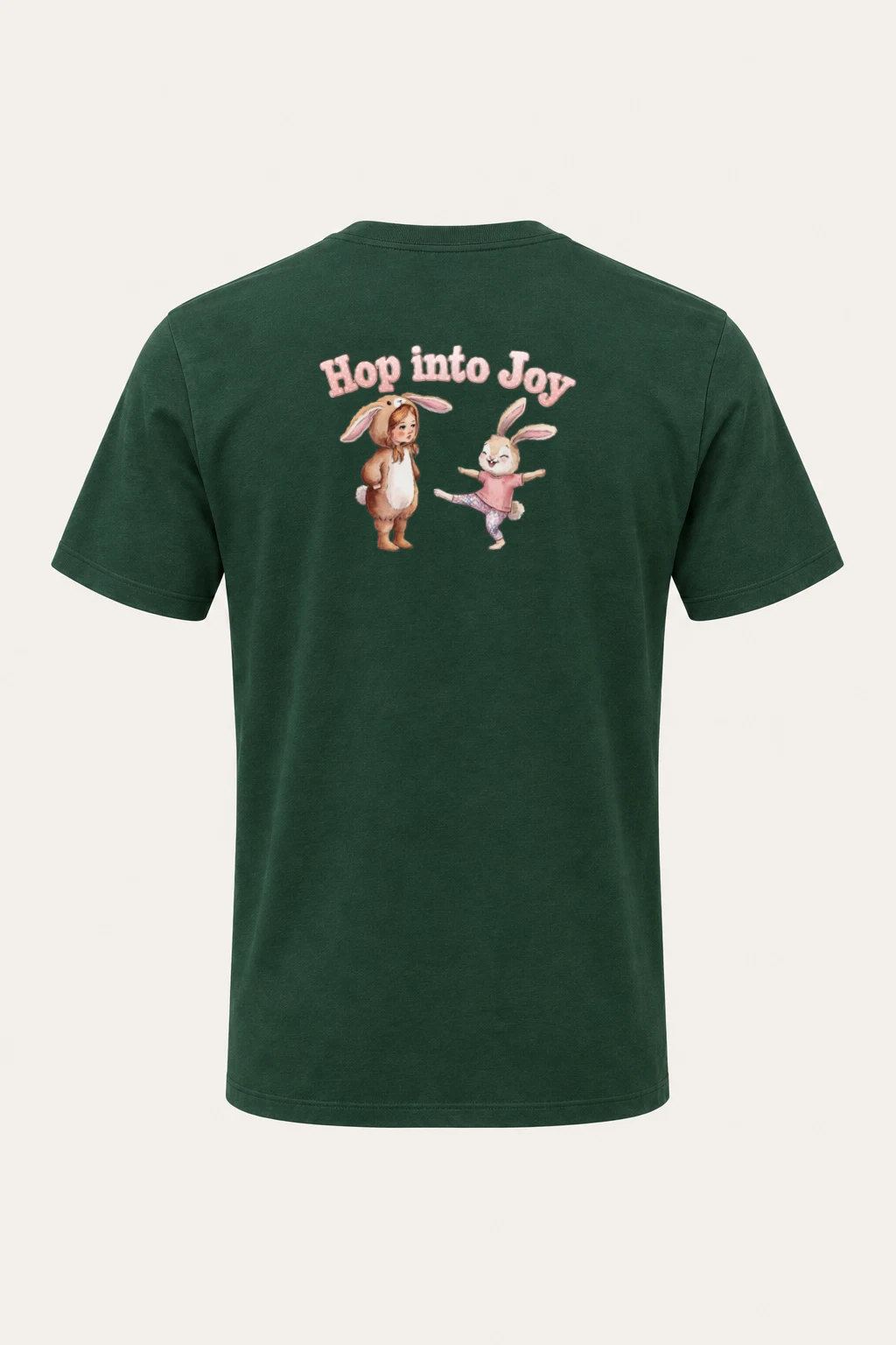 "Hop Into Joy" Heavyweight Unisex Crewneck T-shirt | Gildan 5000