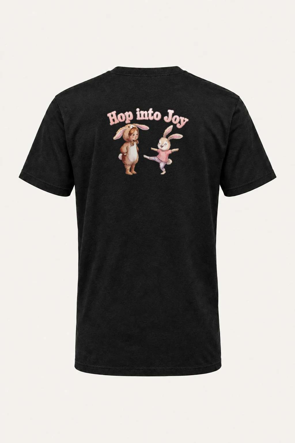 "Hop Into Joy" Heavyweight Unisex Crewneck T-shirt | Gildan 5000