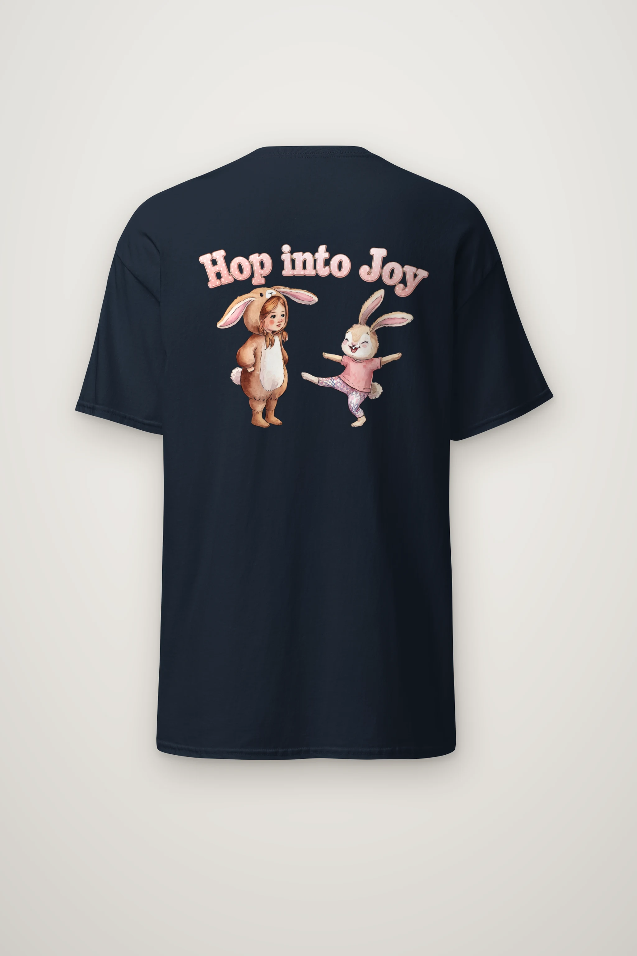 "Hop Into Joy" Heavyweight Unisex Crewneck T-shirt