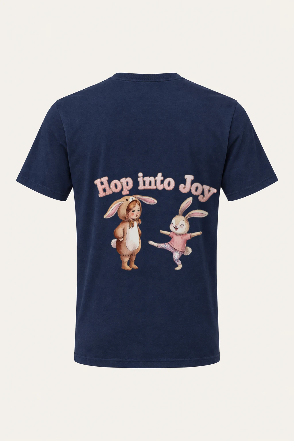 "Hop Into Joy" Heavyweight Unisex Crewneck T-shirt | Gildan 5000
