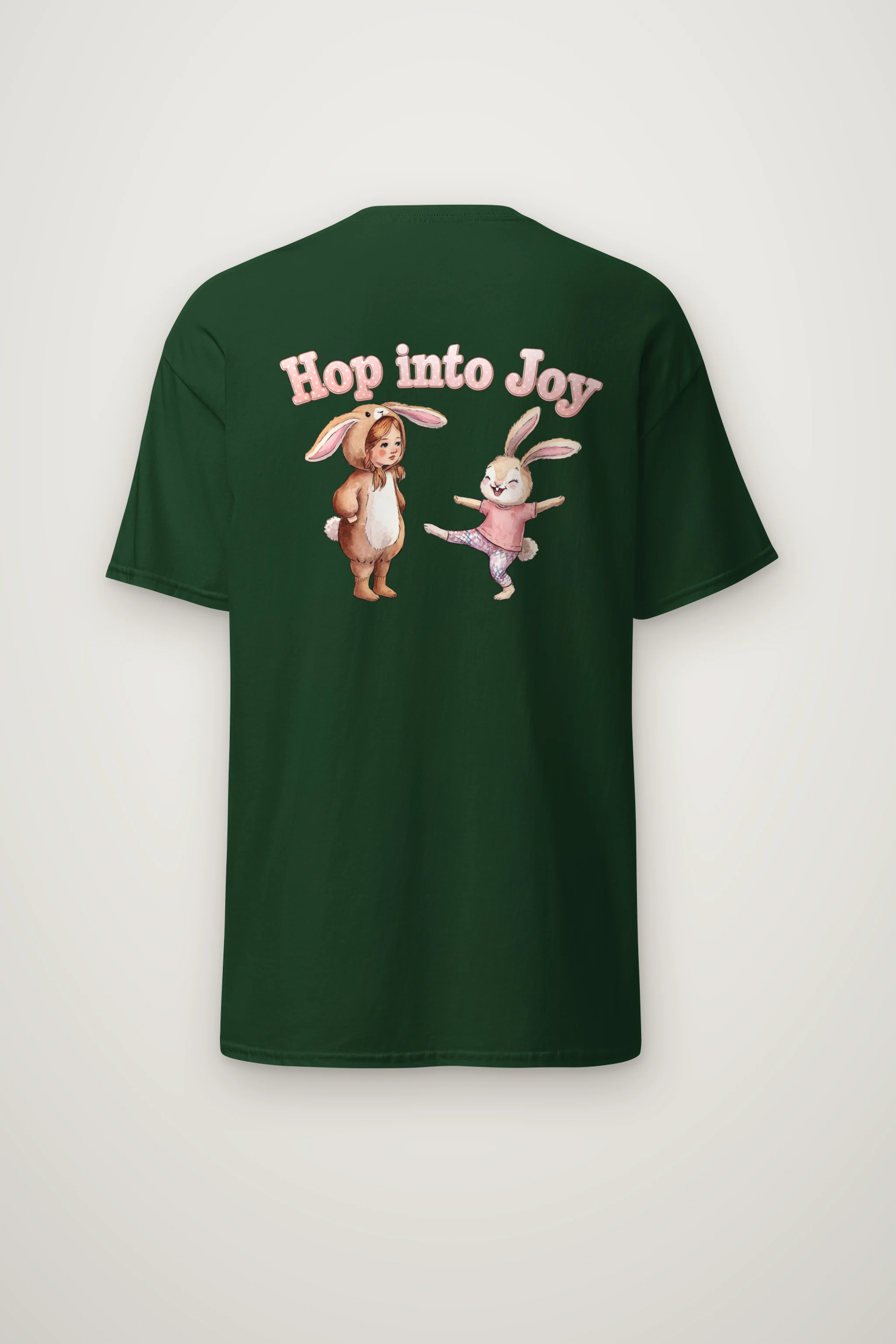 "Hop Into Joy" Heavyweight Unisex Crewneck T-shirt